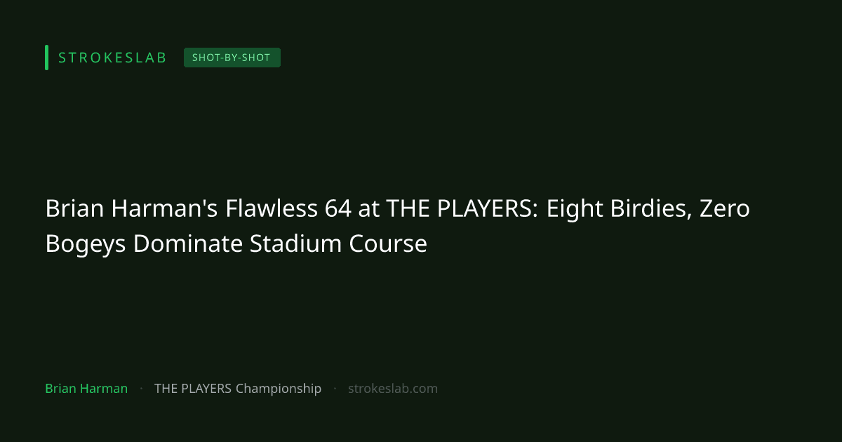 Brian Harman's Flawless 64 at THE PLAYERS: Eight Birdies, Zero Bogeys Dominate Stadium Course