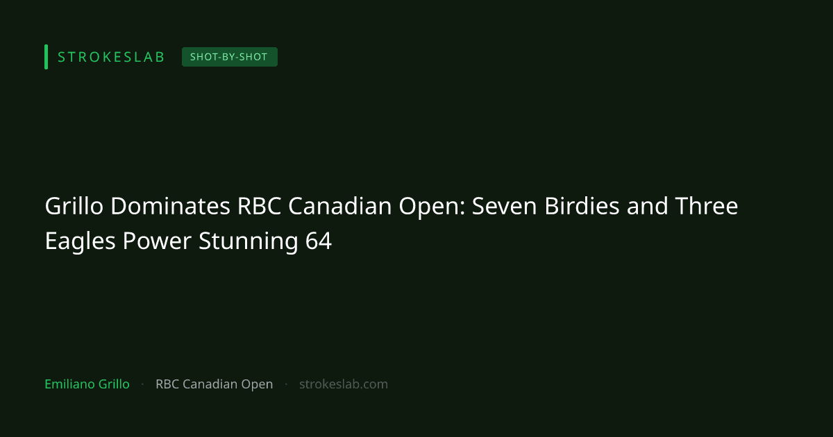 Grillo Dominates RBC Canadian Open: Seven Birdies and Three Eagles Power Stunning 64