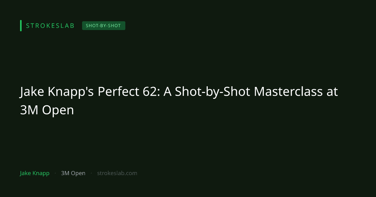 Jake Knapp's Perfect 62: A Shot-by-Shot Masterclass at 3M Open