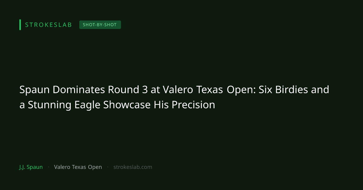 Spaun Dominates Round 3 at Valero Texas Open: Six Birdies and a Stunning Eagle Showcase His Precision