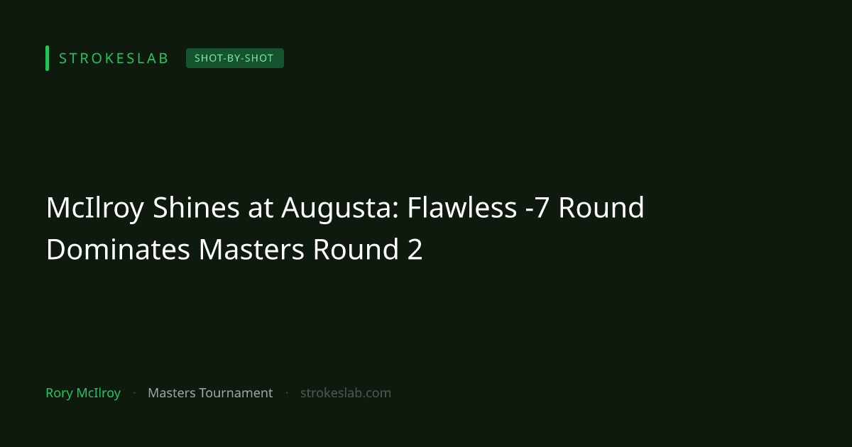 McIlroy Shines at Augusta: Flawless -7 Round Dominates Masters Round 2