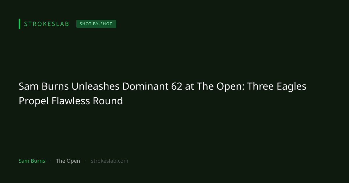 Sam Burns Unleashes Dominant 62 at The Open: Three Eagles Propel Flawless Round
