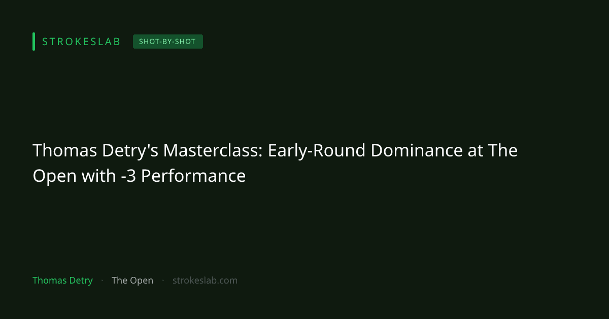 Thomas Detry's Masterclass: Early-Round Dominance at The Open with -3 Performance