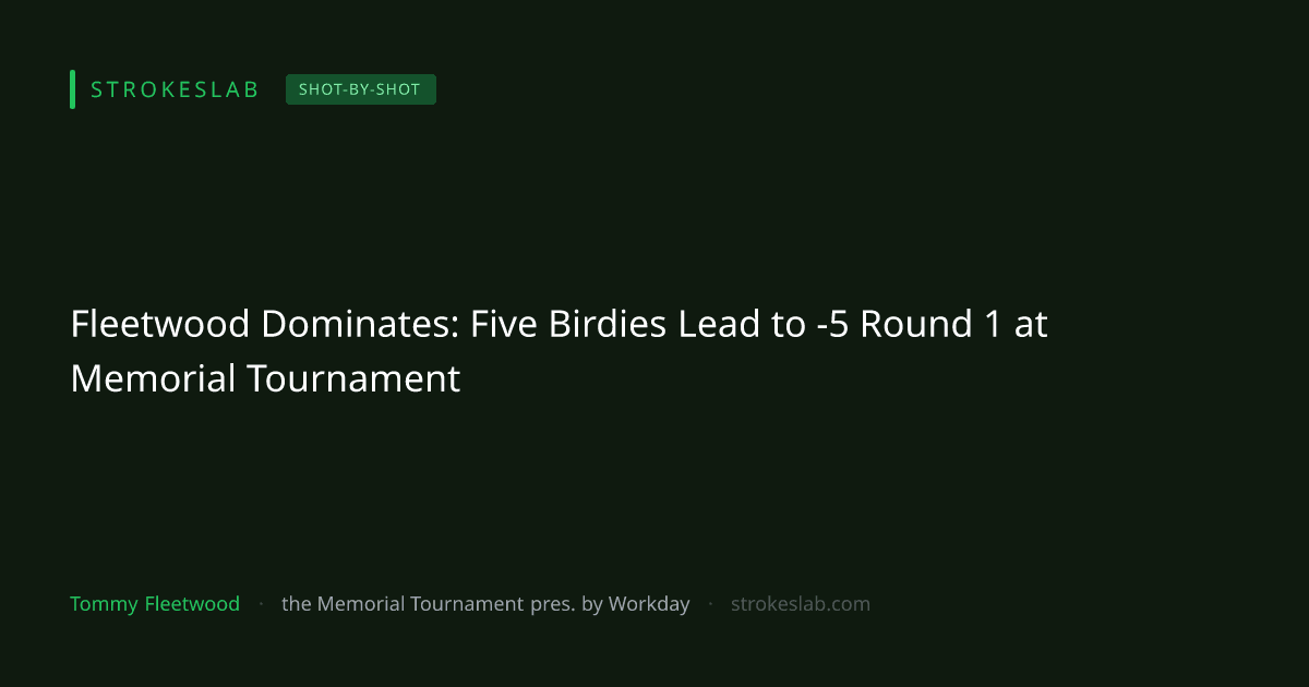 Fleetwood Dominates: Five Birdies Lead to -5 Round 1 at Memorial Tournament