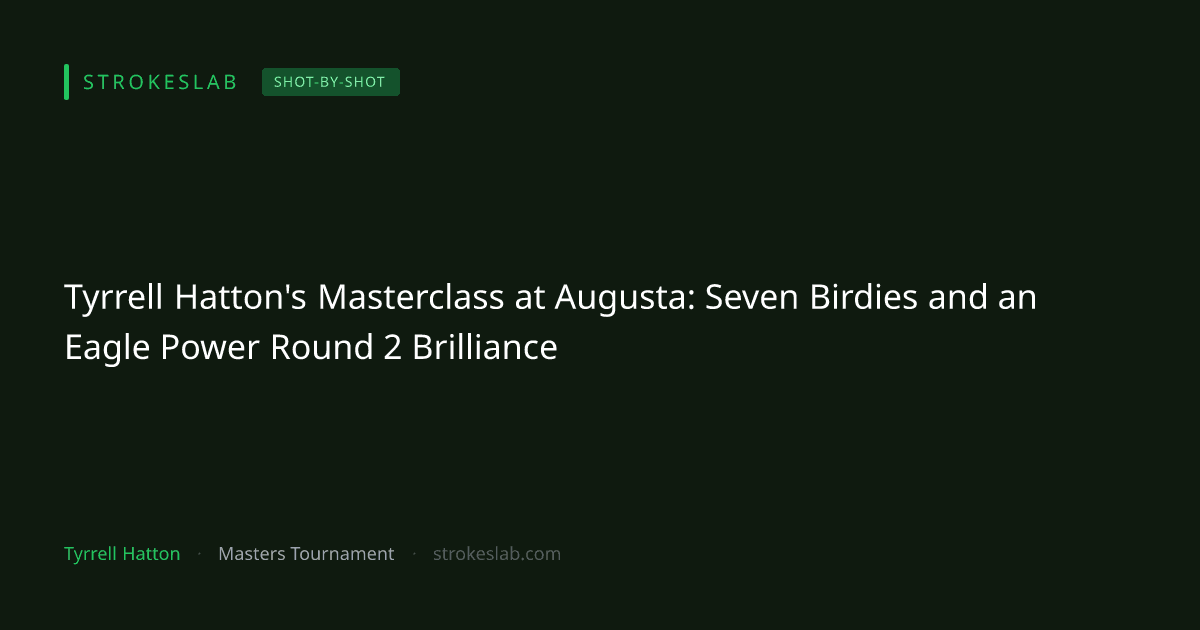 Tyrrell Hatton's Masterclass at Augusta: Seven Birdies and an Eagle Power Round 2 Brilliance