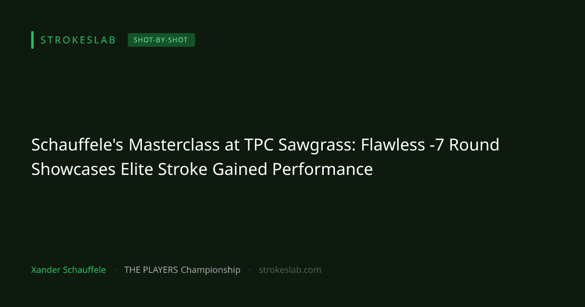 Schauffele's Masterclass at TPC Sawgrass: Flawless -7 Round Showcases Elite Stroke Gained Performance
