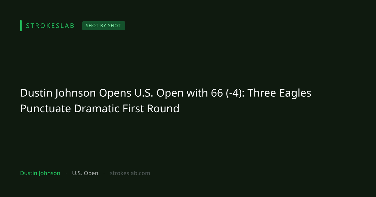 ダスティン・ジョンソン、U.S. オープンで開幕ラウンド66（-4）獲得——イーグル3発の躍動